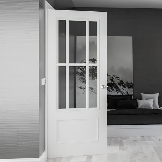 CANTERBURY WHITE PRIMED CLEAR GLAZED DOOR