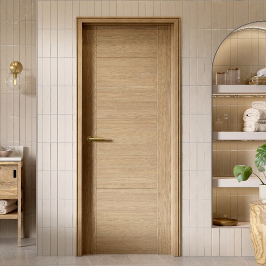 Carini Oak 7 Panel Internal Fire Door