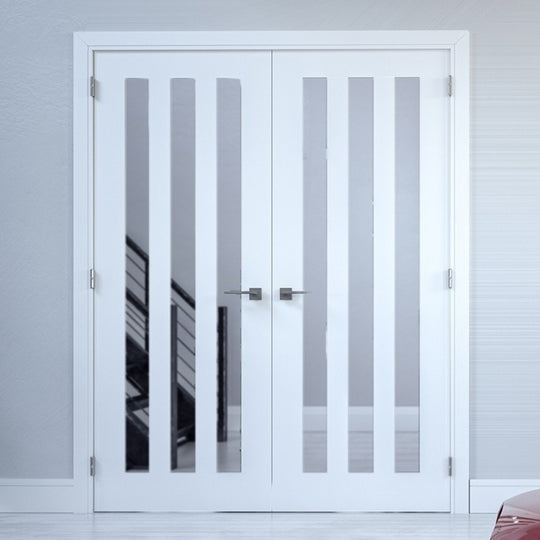 Chester Clear Glazed White Door Pair