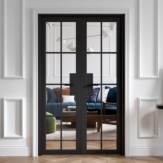 Black Malvern W4 Room Divider Set