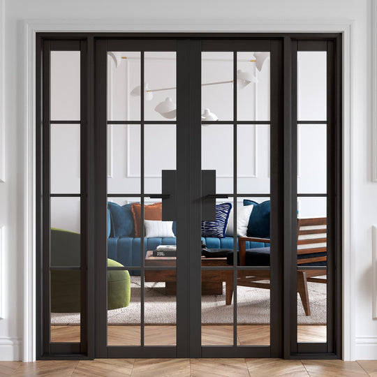 Black Malvern W6 Room Divider Set