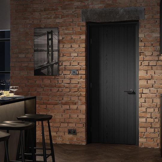 Black Ash Montreal Laminate Internal Door