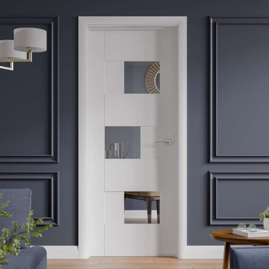 PERUGIA WHITE GLAZED INTERNAL DOOR FULLY FINISHED