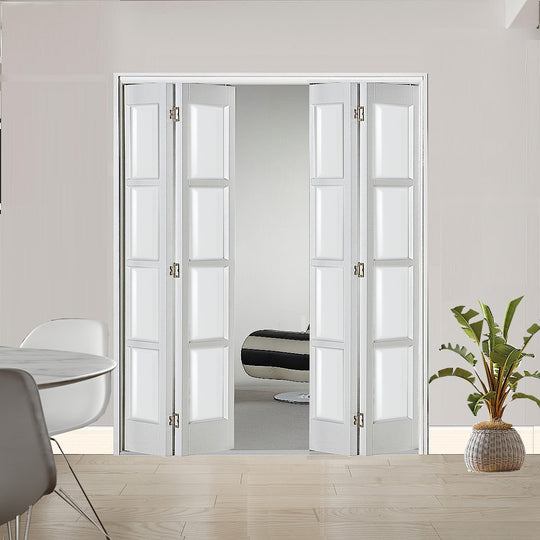 4 Leaf White Bardsley 4 Panel Bi-Folding Set