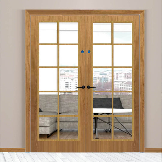 Custom Made Fire Door HBO8 Oak Pair