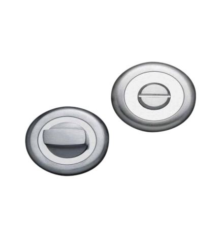 Bathroom Turn & Release Round Silver