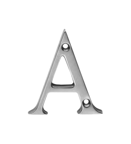 Victorian Letters Polished Chrome