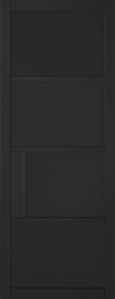 Black Chelsea 4 Panel Internal Door Pair