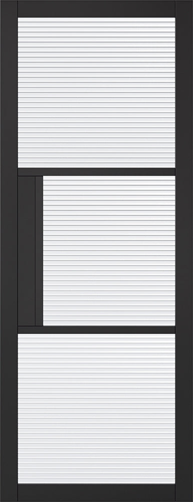 Black Tribeca 3L Internal Door Pair with Reeded Glass