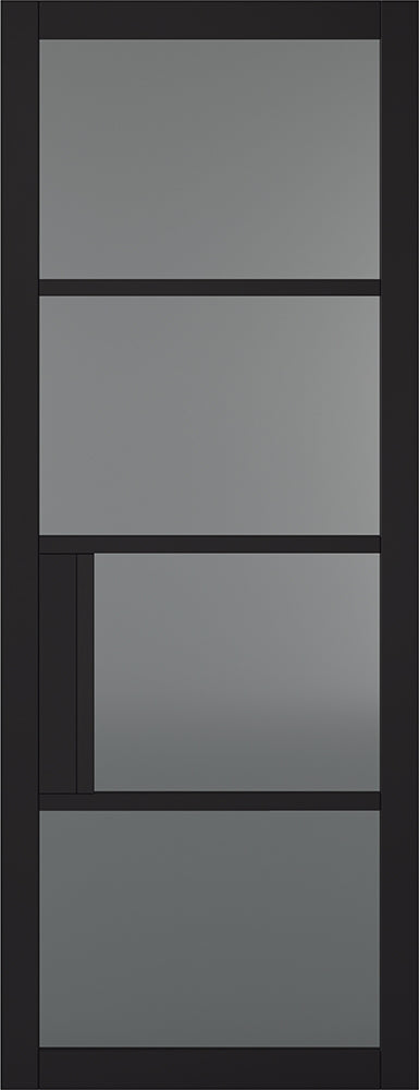 Black Chelsea 4L Internal Door with Tinted Glass