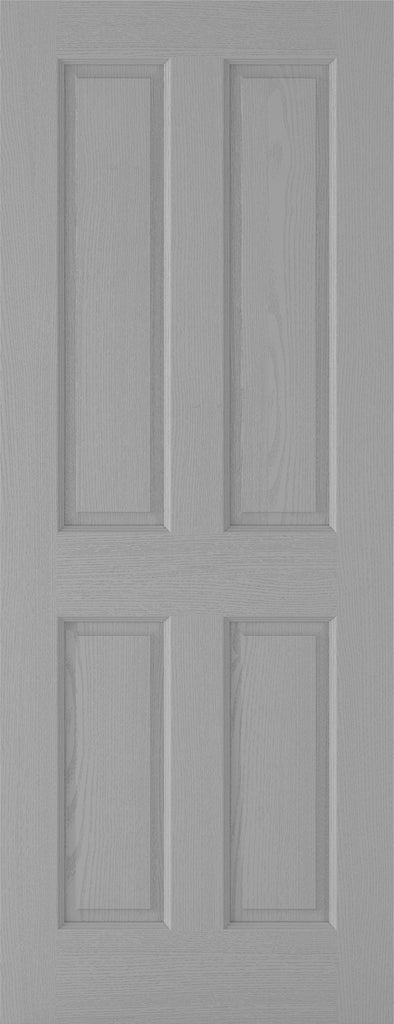 Grey Moulded Textured 4 Panel Fire Door