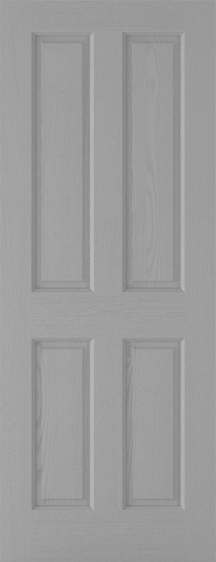 Grey Moulded Textured 4 Panel Fire Door