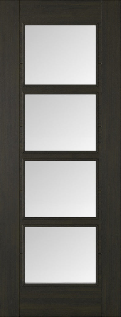 Vancouver Smoked Oak 4L Clear Glazed Door