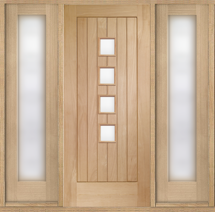 Siena Oak Grand Entrance with Sidelights