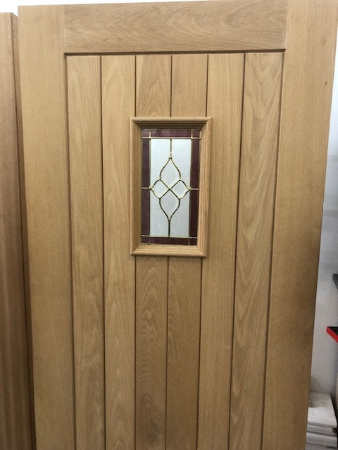 Clearance Chancery Onxy Tri -Glzed External Oak Door