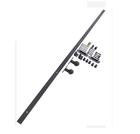 Matt Black Double Door Sliding Top Hung Track For Double Doors