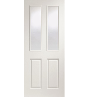 White Moulded Victorian Clear Glazed