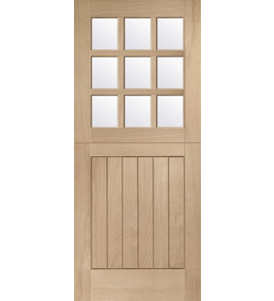 Oak Stable 9 Light with Clear Glass