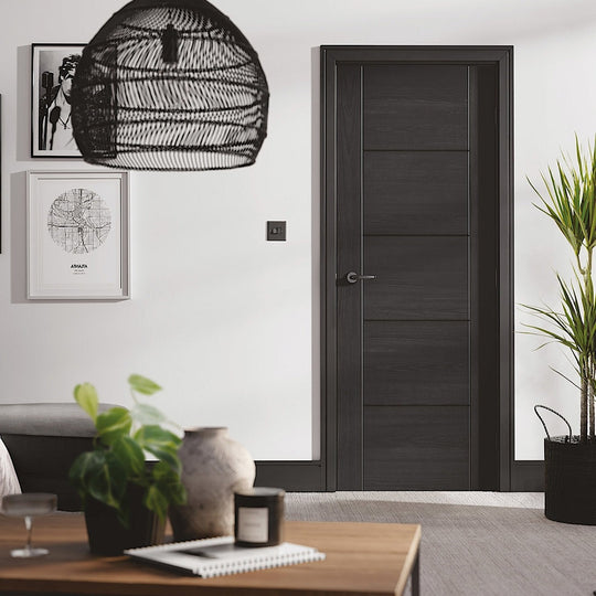 Charcoal Black Vancouver 5P Fire Door