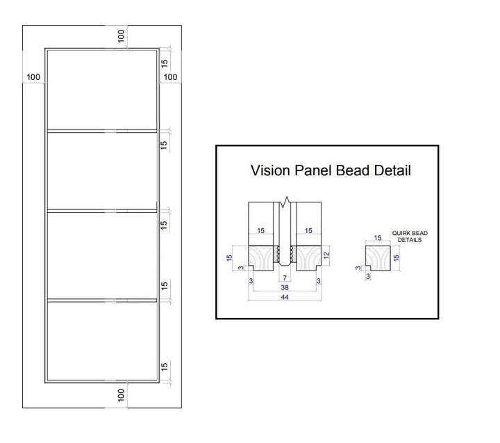 Industrial Style Extra Slim 4L Pocket Door System