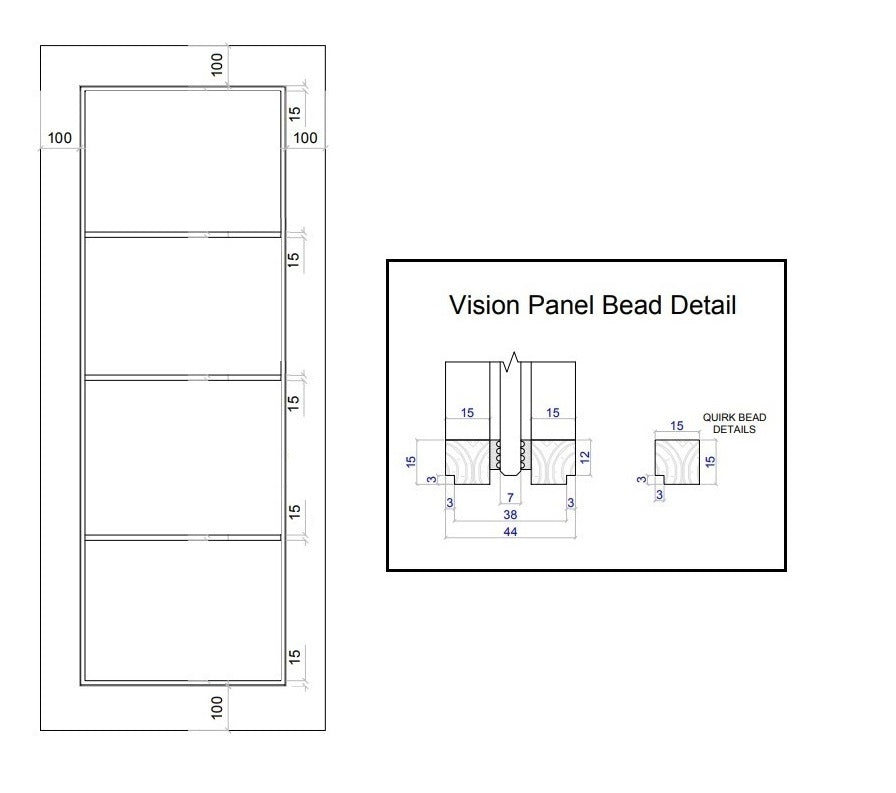 Industrial Style Extra Slim 4L Fire Door