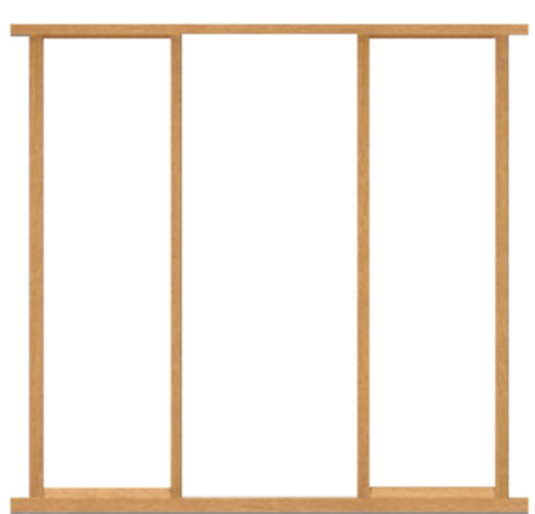 23" Oak Sidelight Frame Kit Door Height 78"