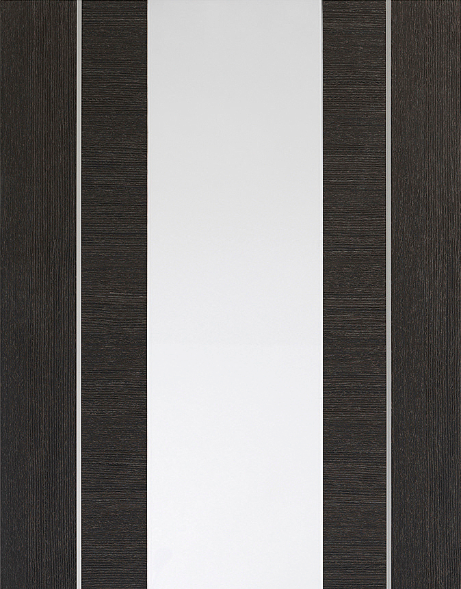 Forli Dark Grey Internal Door with Clear Glass Small Image