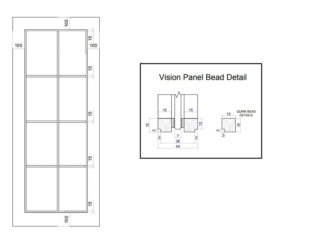 Industrial Style Extra Slim 8L Fire Door 