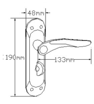 Alzette Lever on Backplate Bathroom Lock