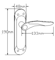 Alzette Lever on Backplate Latch