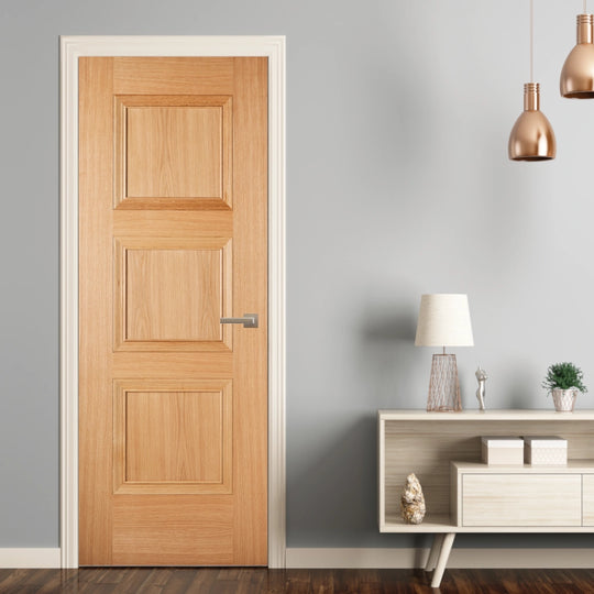 Amsterdam 3 Panel Oak Fire Door