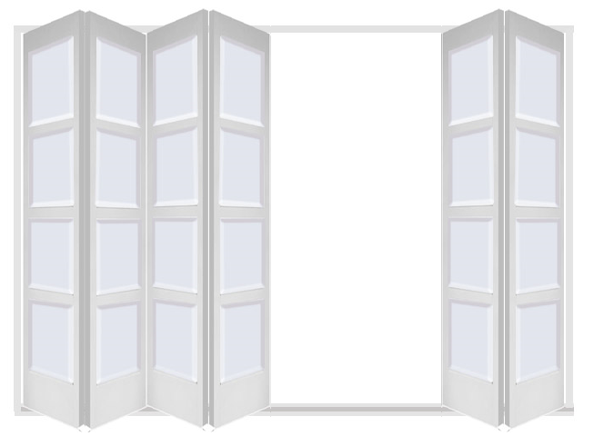 6 Leaf White Bardsley 4 Panel Bi-Folding Set