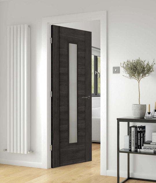 Alabama Cinza Grey Laminate Glazed Door