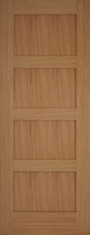 Oak Contemporary 4 Panel Door