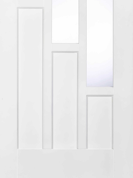 White Coventry French Doors With Clear Glass