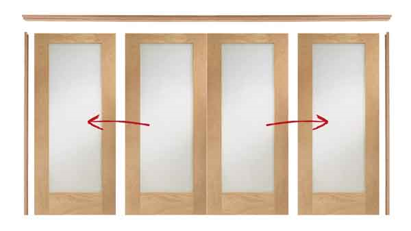 Sliding French Doors with Pattern 10 Clear Glazed Doors 