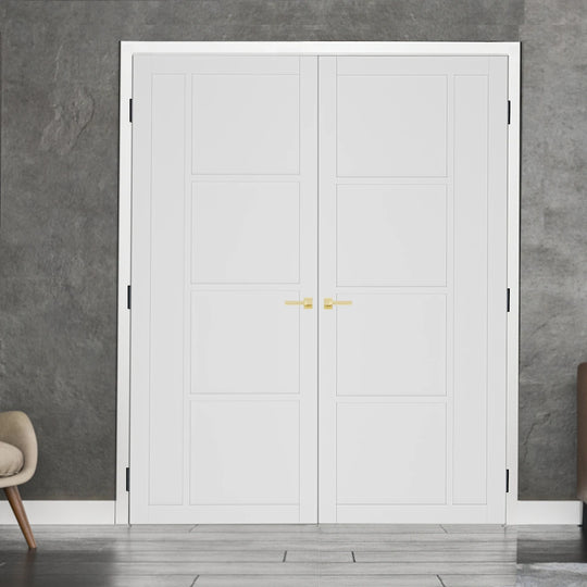 Enova White Custom Made Industrial Style Door Pair