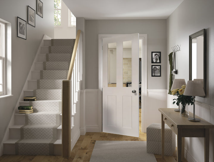 Eton White Clear Glazed Door