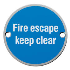 Fire Escape Door Sign