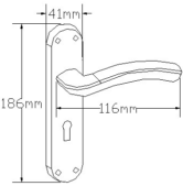 Garonne Lever on Backplate Lock