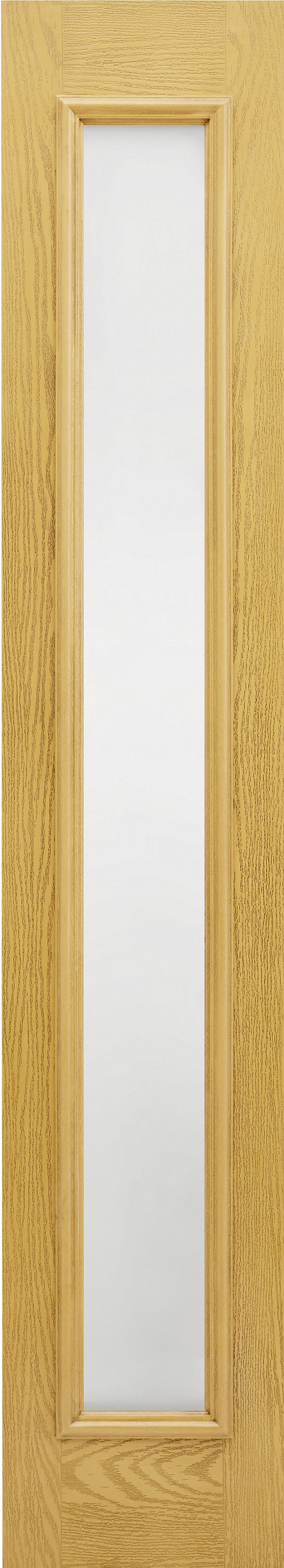 GRP Oak Composite Sidelight with Frosted Glass