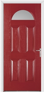 Gloucester Red External Glazed Fire Doorset