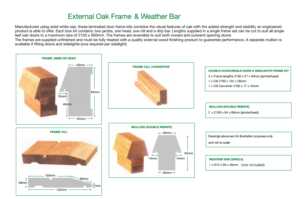 Solid Oak Laminated Grand Entrance Door Frame 