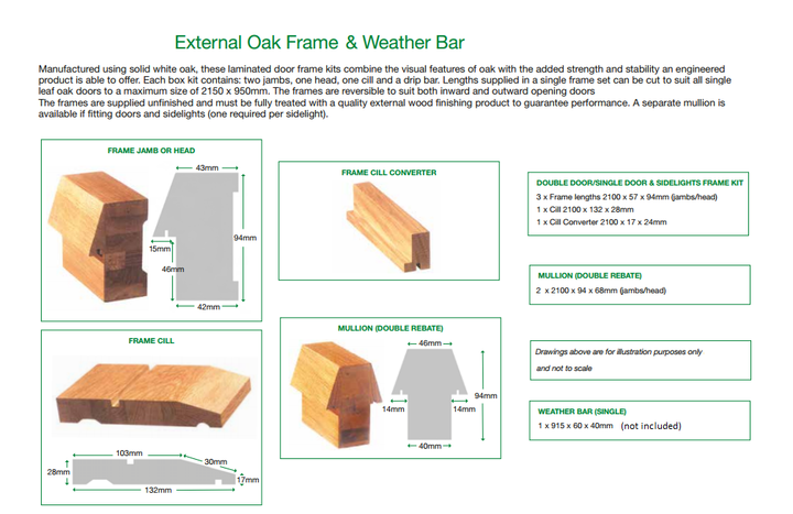 Solid Oak Laminated Grand Entrance Door Frame 