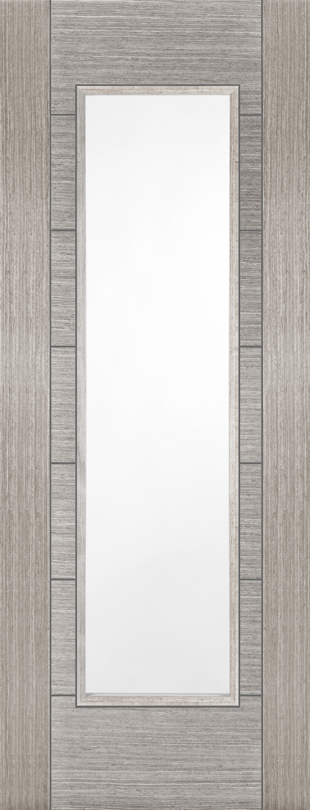 Corsica Light Grey Internal Door with Clear Glass 