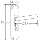 Marne Lever on Backplate Latch SC