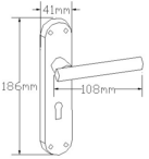 Marne Lever On Backplate Key Lock PC