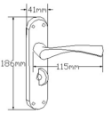 Moselle Lever On Backplate Bathroom Lock PC