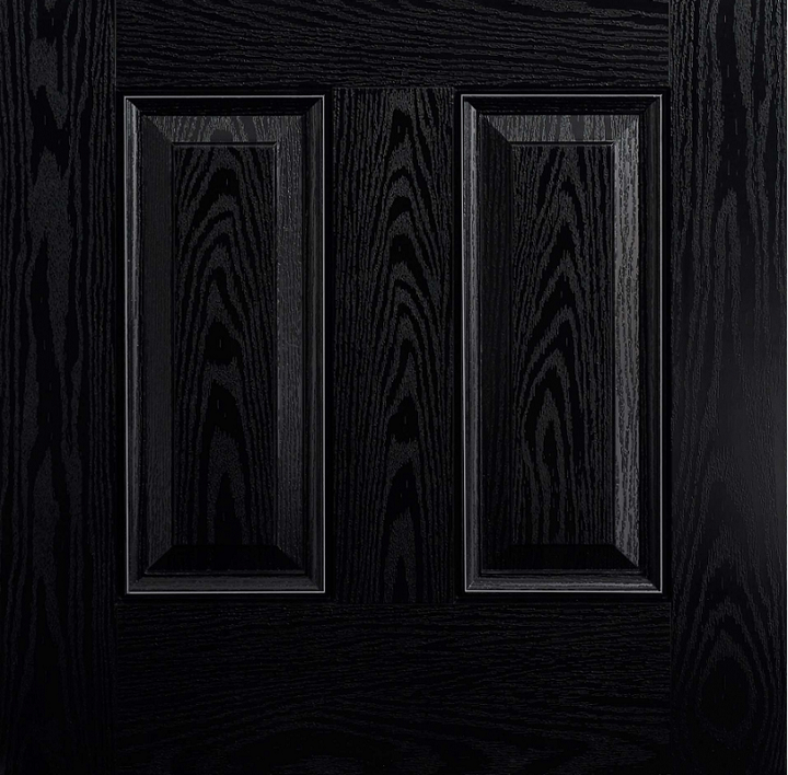 GRP Black Malton 2 Light Composite External Door