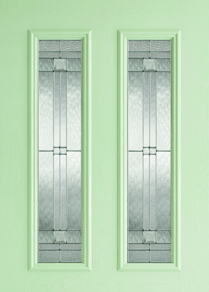 GRP Green Malton 2 Light Composite External Door 